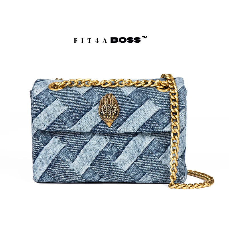 Wash Denim Weave Print Purse Fit4ABoss™