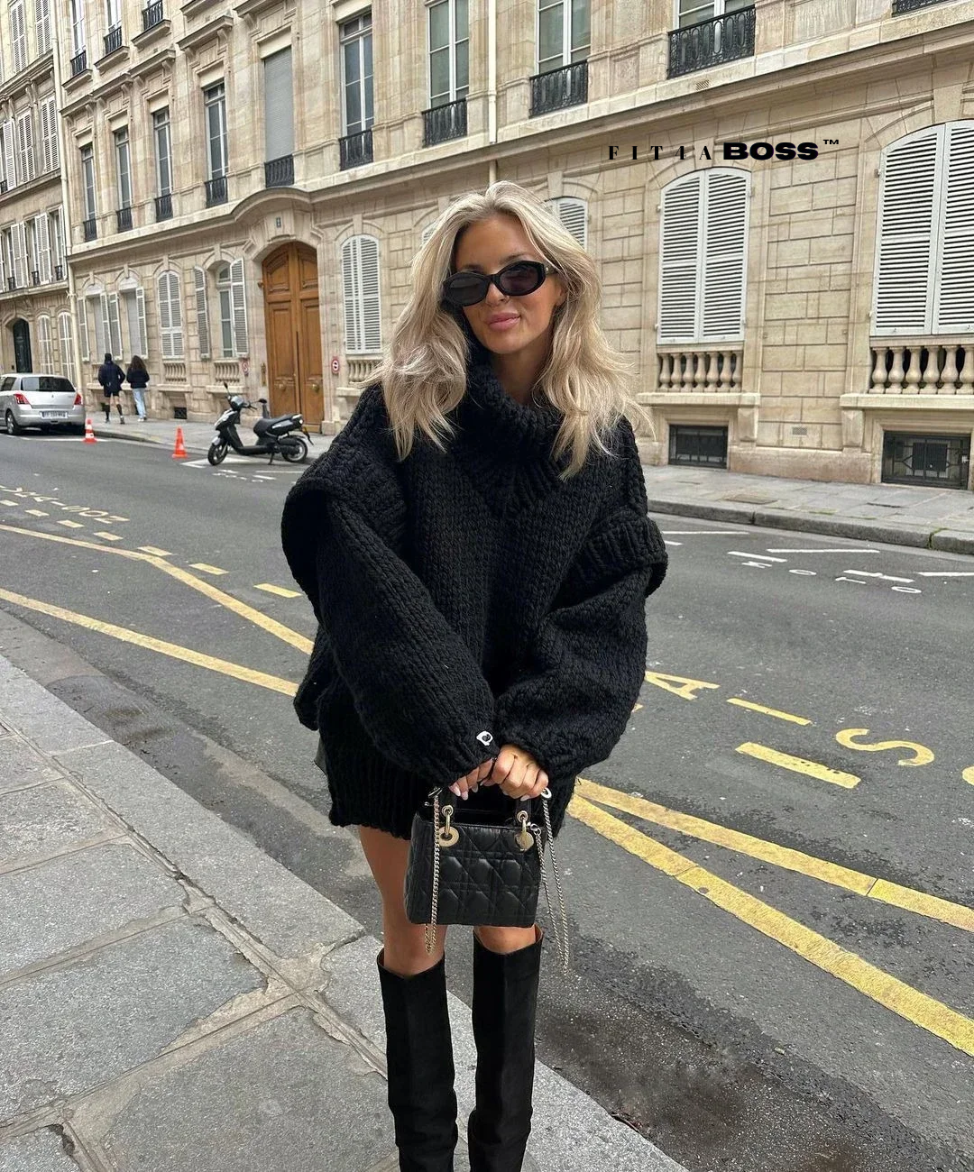 Turtleneck Double Lantern Sleeve Oversized Jumper Fit4ABoss™