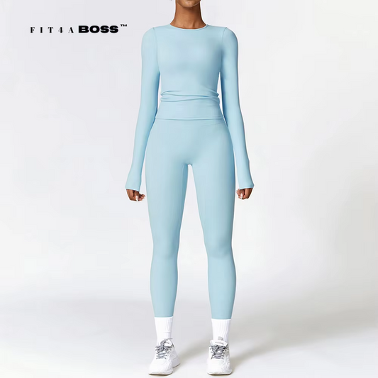 Long Sleeve Crop Top High Waist Leggings Fit4ABoss™