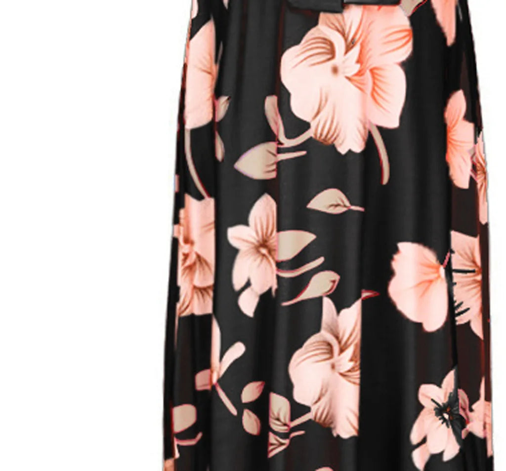 Floral Print Maternity Maxi Dress Fit4ABoss™