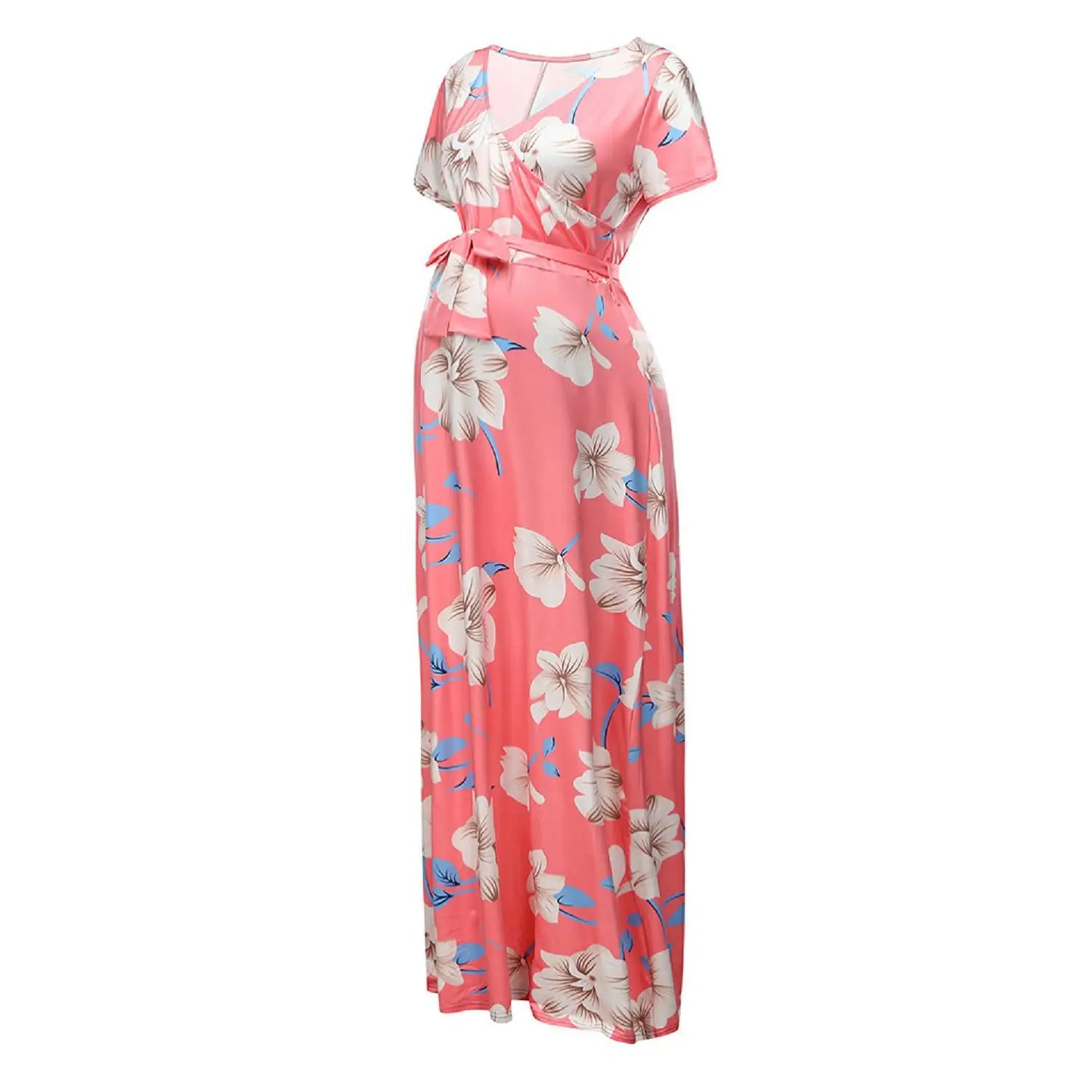 Floral Print Maternity Maxi Dress Fit4ABoss™