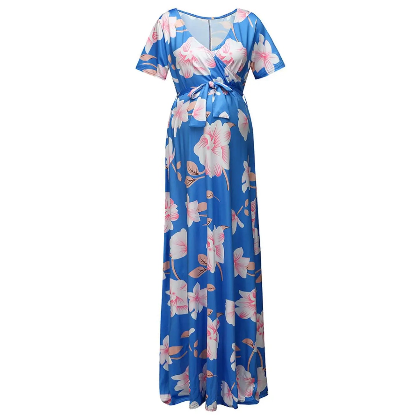 Floral Print Maternity Maxi Dress Fit4ABoss™