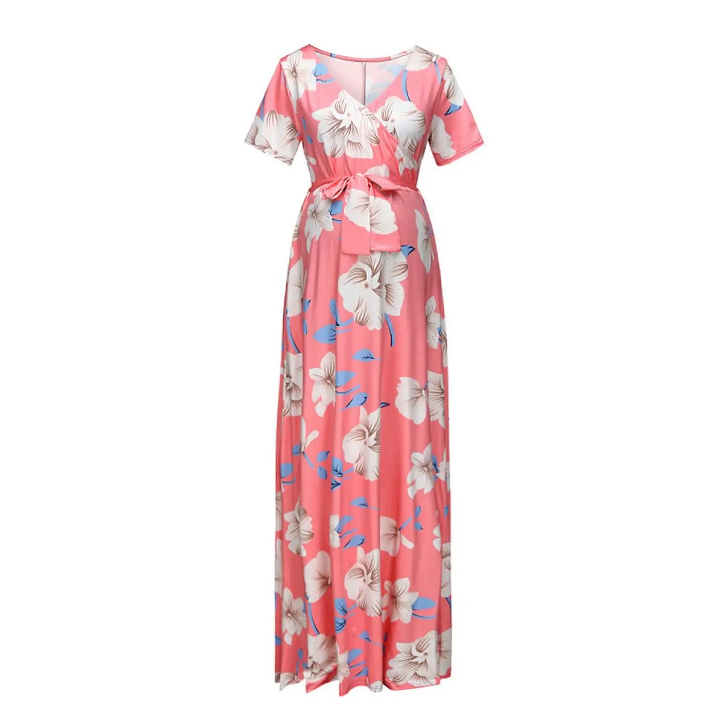 Floral Print Maternity Maxi Dress Fit4ABoss™