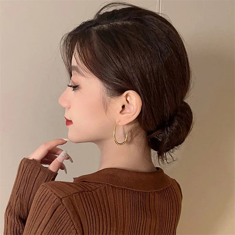 Needle Oval Hoop Earrings Fit4ABoss™