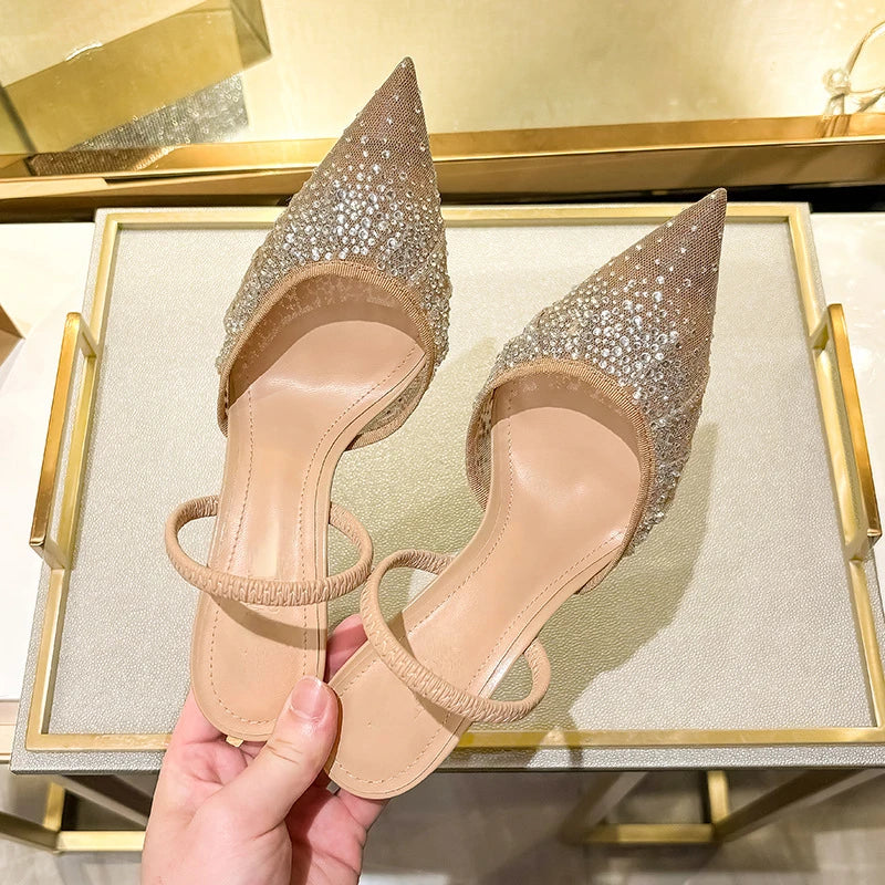 Glitter Rhinestone Pointed Heels Fit4ABoss™