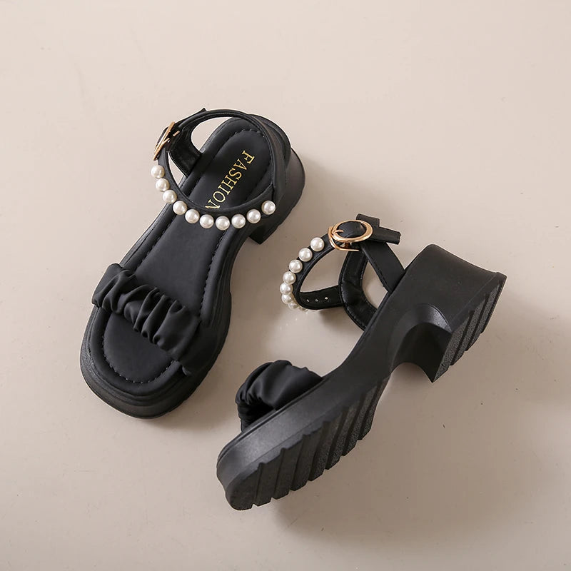 Pearl Chain Buckle Sandals Fit4ABoss™