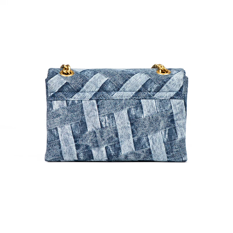 Wash Denim Weave Print Purse Fit4ABoss™