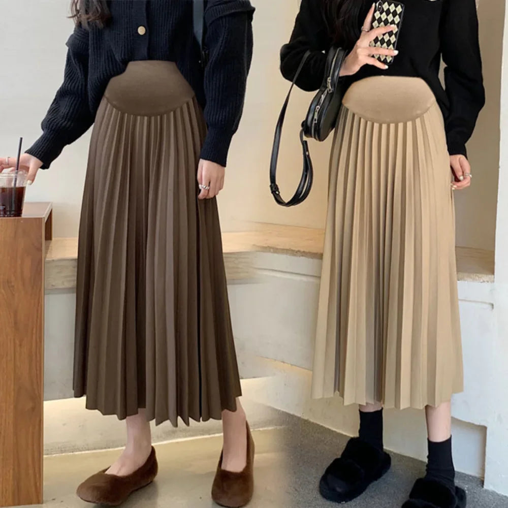 Pleated Thick Warm Maternity Skirts Fit4ABoss™