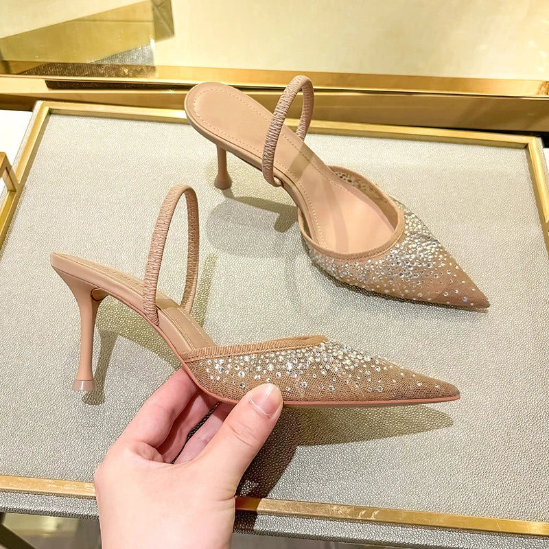 Glitter Rhinestone Pointed Heels Fit4ABoss™