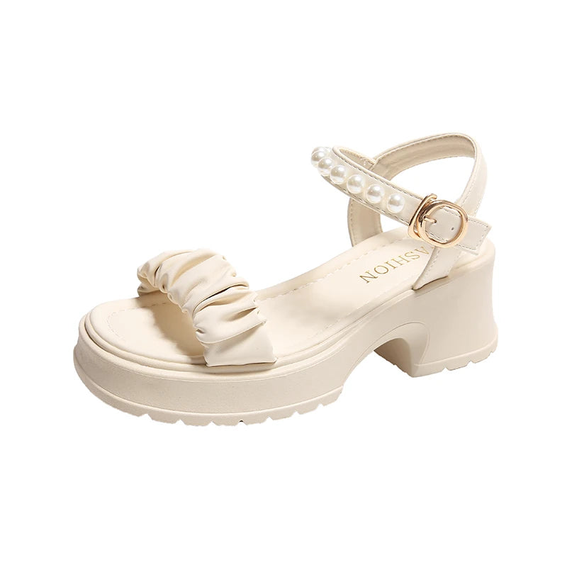 Pearl Chain Buckle Sandals Fit4ABoss™