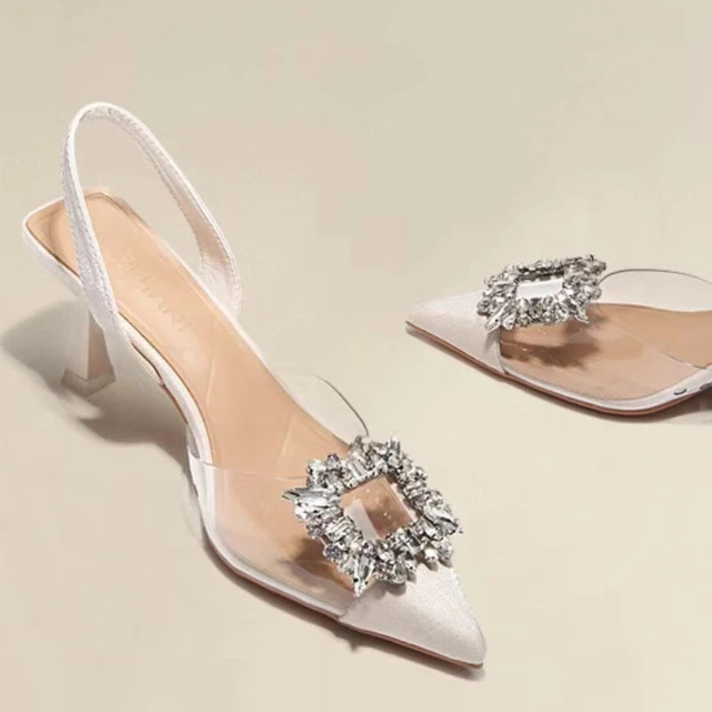 Crystal Pointed Toe High Heels Fit4ABoss™