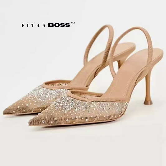 Glitter Rhinestone Pointed Heels Fit4ABoss™