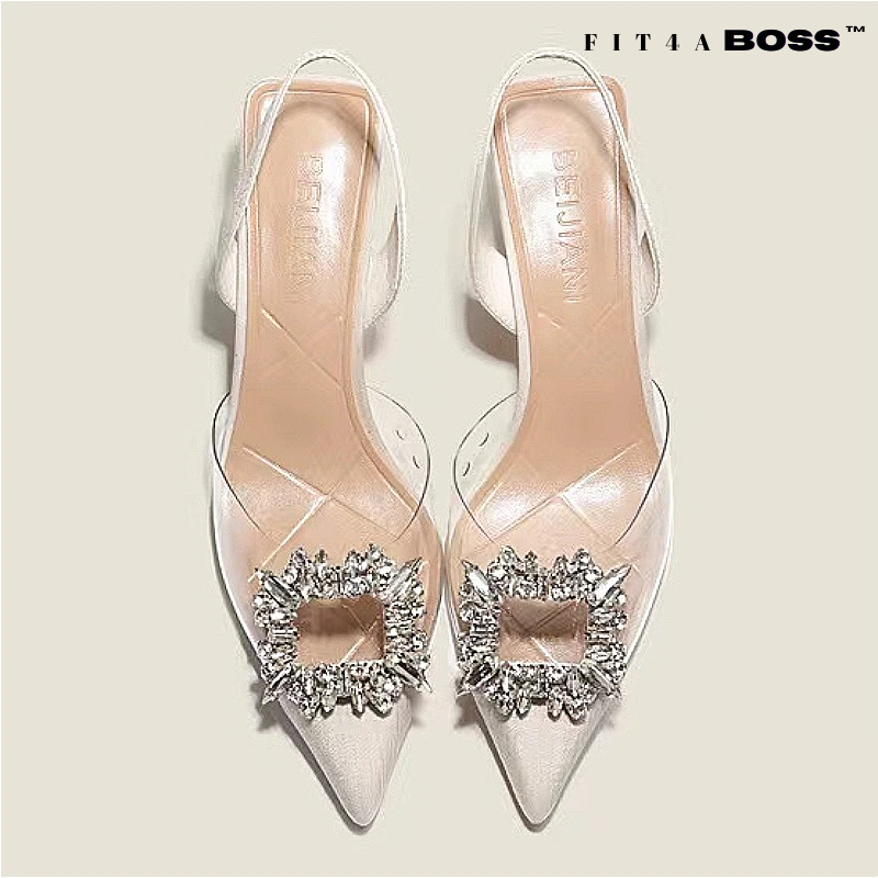 Crystal Pointed Toe High Heels Fit4ABoss™