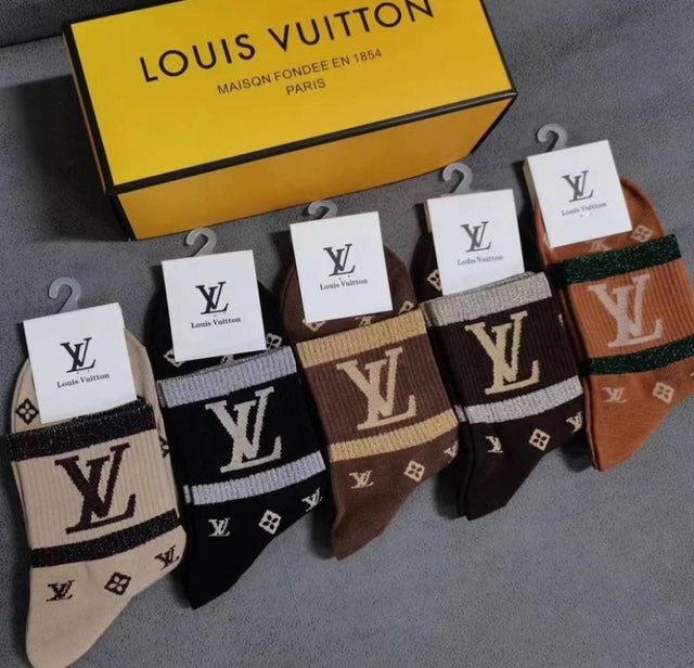 LV Styled Cotton Socks