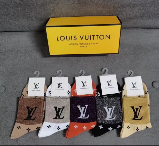 LV Styled Cotton Socks