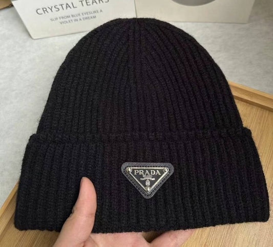 Knitted Prada Printed Hat